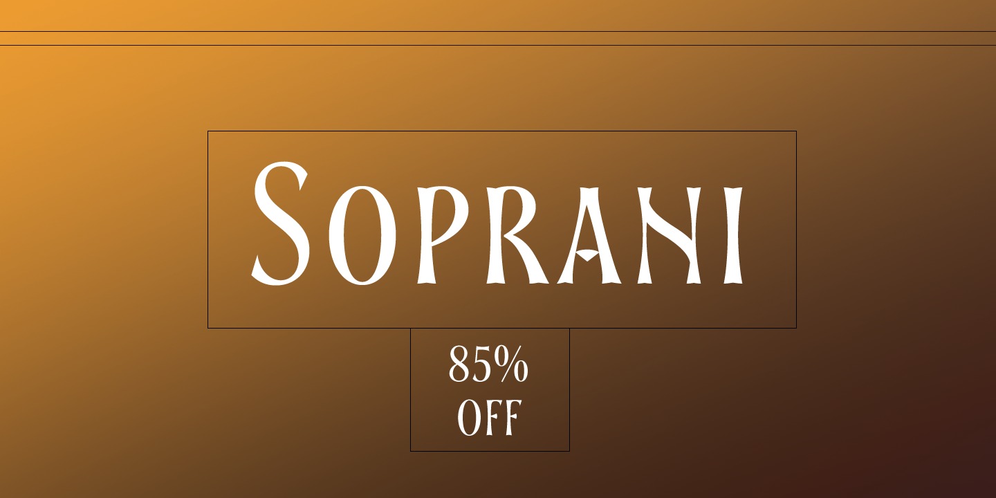 Пример шрифта Soprani Extended